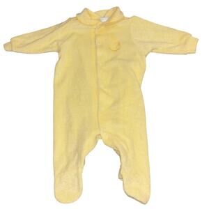 Vintage Carter’s baby infant yellow rocking horse terry cloth footed sleeper